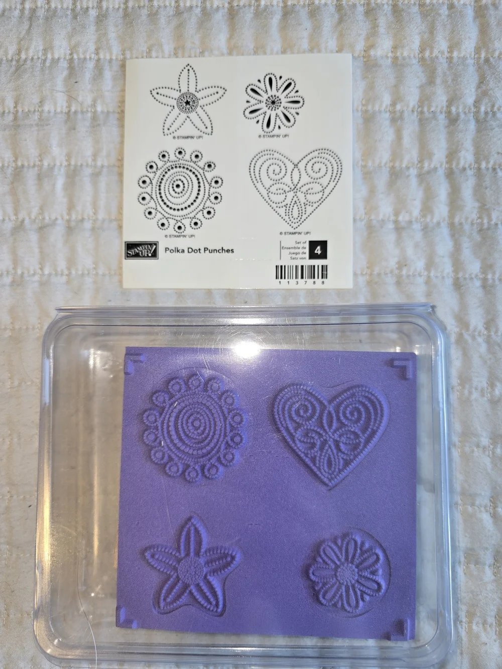 Stampin' Up Retired Polka Dot Punchest Stamp Set
